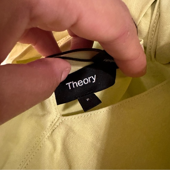 NWT Theory tie back top in key lime green - Picture 9 of 11